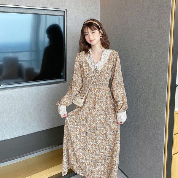 casual dresses 2021 women elegant lace spring vintage floral party dress lady long sleeve v-neck fariy midi chiffon holiday vestidos, Black;gray
casual dresses 2021 women elegant lace spring vintage floral party dress lady long sleeve v-neck fariy midi chiffon holiday vestidos, Black;gray