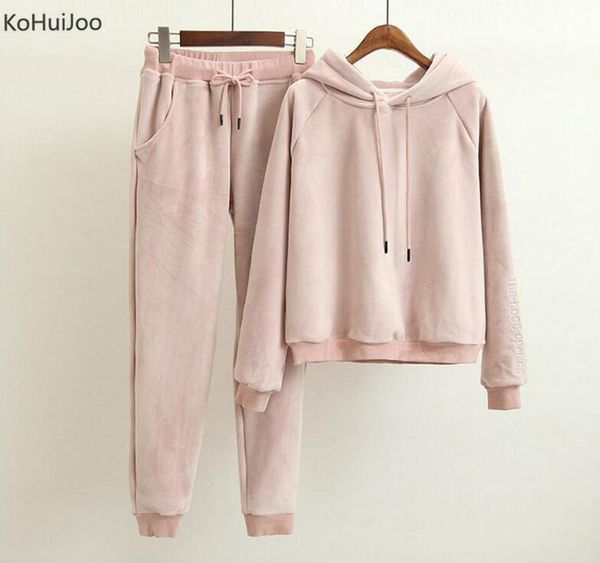 women's suits & blazers kohuijoo autumn winter women velvet pants female two piece set letter print thick hooded + outfit sporting, White;black
women's suits & blazers kohuijoo autumn winter women velvet pants female two piece set letter print thick hooded + outfit sporting, White;black