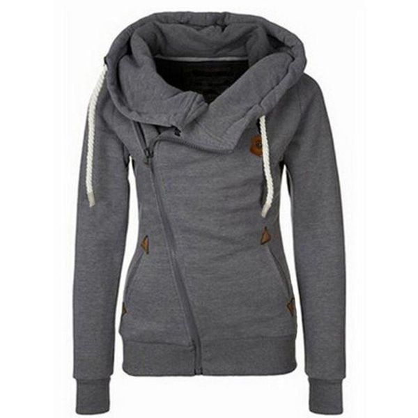 women's hoodies & sweatshirts casual gray autumn harajuku streetwear warm women slim plain zipper pockets fall female fashion gothic, Black 
women's hoodies & sweatshirts casual gray autumn harajuku streetwear warm women slim plain zipper pockets fall female fashion gothic, Black