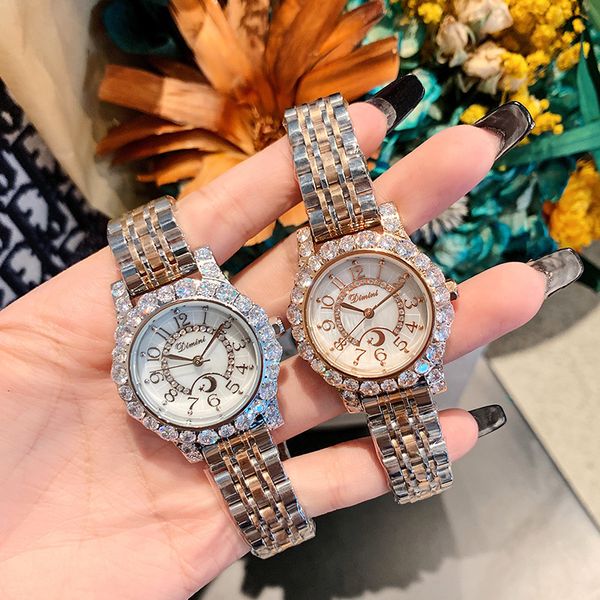 timini dimini steel band fashion diamond inlaid exquisite star moon watch quartz waterproof watch women's watch, Slivery;brown
timini dimini steel band fashion diamond inlaid exquisite star moon watch quartz waterproof watch women's watch, Slivery;brown