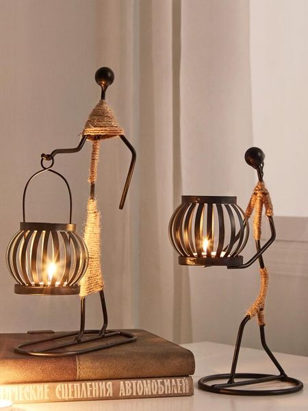 retro wrought iron candlestick enthic candlelight holder dinner prop decorations dining table candle holders
retro wrought iron candlestick enthic candlelight holder dinner prop decorations dining table candle holders
