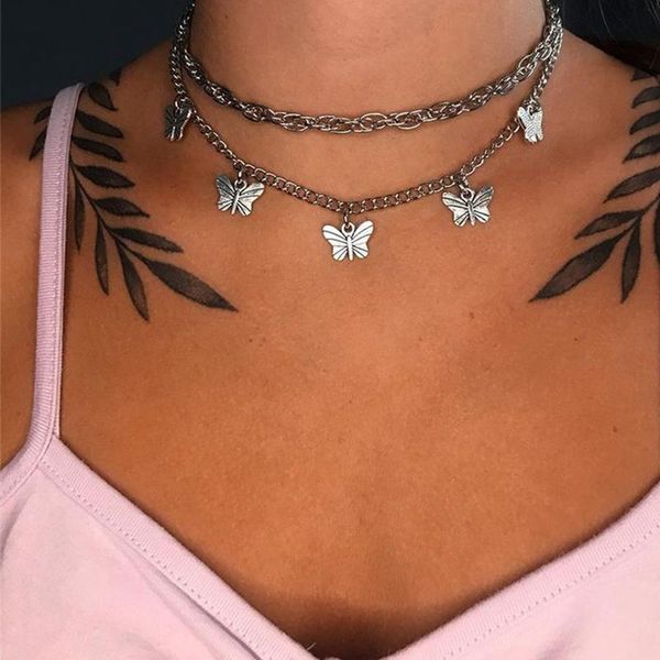 butterfly choker necklace for women metal vintage punk cool fashion charms jewelry 90s style friendship gifts pendant necklaces, Silver
butterfly choker necklace for women metal vintage punk cool fashion charms jewelry 90s style friendship gifts pendant necklaces, Silver