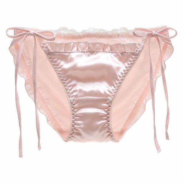women's panties shiny satin briefs sides lace-up trim lingerie low waist comfortable pleated underwear underpants, Black;pink
women's panties shiny satin briefs sides lace-up trim lingerie low waist comfortable pleated underwear underpants, Black;pink