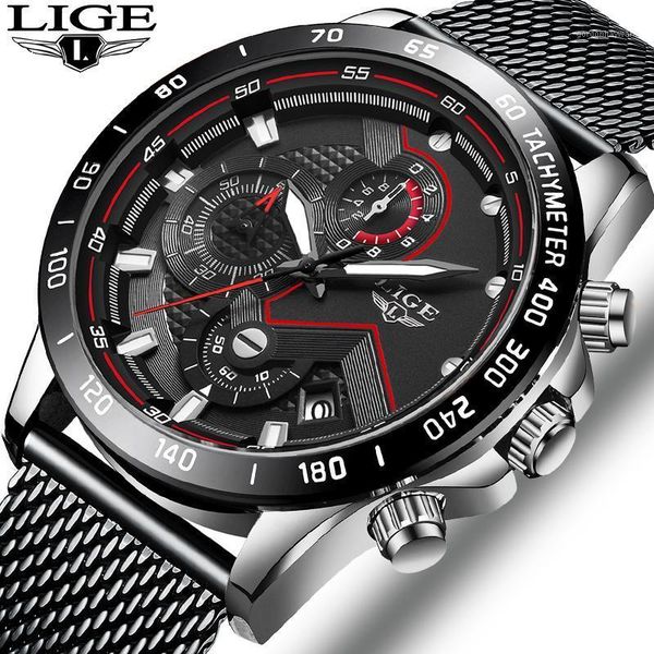 wristwatches lige casual mens watches brand sports chronograph quartz watch men stainless steel mesh belt waterproof wristwatch relojes, Slivery;brown
wristwatches lige casual mens watches brand sports chronograph quartz watch men stainless steel mesh belt waterproof wristwatch relojes, Slivery;brown