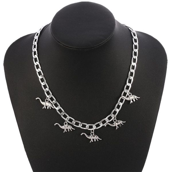 pendant necklaces harajuku animal dinosaur necklace retro personality choker chain cool stuff jewelry for men women party gift, Silver
pendant necklaces harajuku animal dinosaur necklace retro personality choker chain cool stuff jewelry for men women party gift, Silver