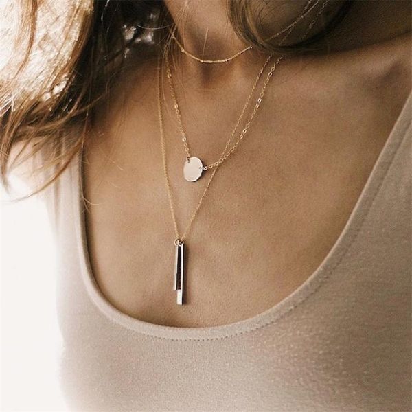 pendant necklaces jujie 3pcs stainless steel round vertical bar necklace multilayer gold simple for women jewelry choker, Silver
pendant necklaces jujie 3pcs stainless steel round vertical bar necklace multilayer gold simple for women jewelry choker, Silver