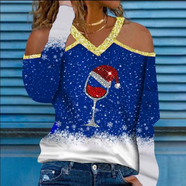 women's blouses & shirts 45# plus size and for ladies off shoulder christmas print casual blouse oversized v neck pullover, White
women's blouses & shirts 45# plus size and for ladies off shoulder christmas print casual blouse oversized v neck pullover, White