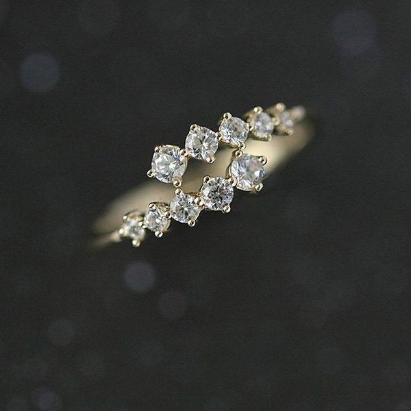 cluster rings cute fashion gold inlaid zircon female ring luxury exquisite engagement party bride jewelry girlfriend gift, Golden;silver
cluster rings cute fashion gold inlaid zircon female ring luxury exquisite engagement party bride jewelry girlfriend gift, Golden;silver