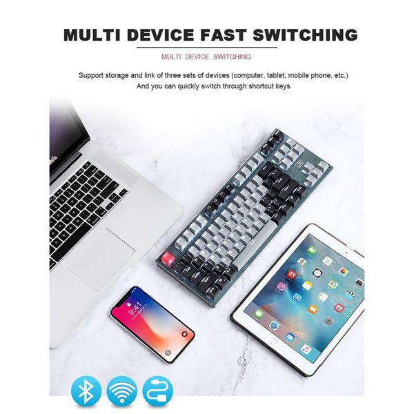 mechanical keyboard 87 keys bluetooth usb wireless type-c three mode backlit teclado mecánico inalámbrico keyboards
mechanical keyboard 87 keys bluetooth usb wireless type-c three mode backlit teclado mecánico inalámbrico keyboards