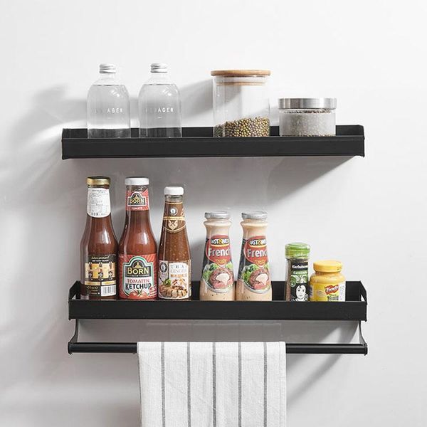 black space aluminum bathroom shelving wall-mounted towel rod kitchenware storage rack seasoning knife shelves
black space aluminum bathroom shelving wall-mounted towel rod kitchenware storage rack seasoning knife shelves