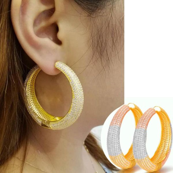 Missvikki Noble Luxury With Full Clear CZ Hoop Earrings Jewelry For Elegant Women Bridal Wedding Engagement Top Quality & Huggie, Golden;silver
Missvikki Noble Luxury With Full Clear CZ Hoop Earrings Jewelry For Elegant Women Bridal Wedding Engagement Top Quality & Huggie, Golden;silver