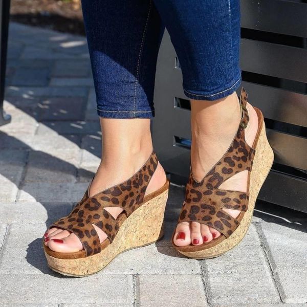 summer women leopard sandals gladiator high heels wedges ladies shoes open toe platform roman beach big size, Black
summer women leopard sandals gladiator high heels wedges ladies shoes open toe platform roman beach big size, Black