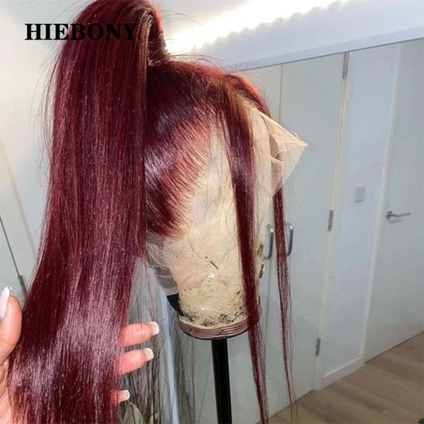 straight lace front human hair wigs with baby brazilian 99j 13x6 bleached knots for black women, Black;brown 
straight lace front human hair wigs with baby brazilian 99j 13x6 bleached knots for black women, Black;brown