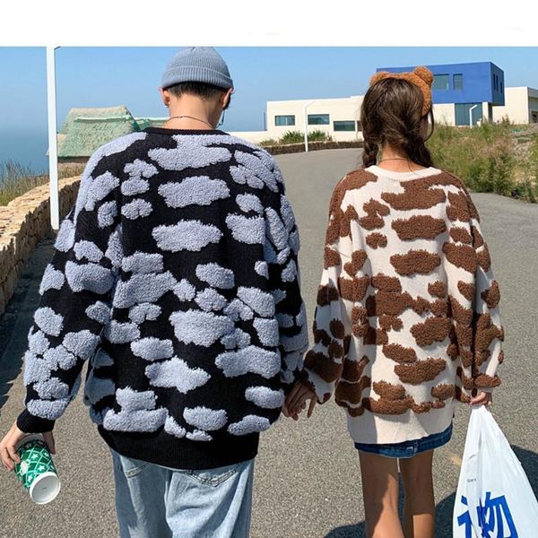 men cloud stereoscopic winter sweater 2021 pullover couple loose oversized wool harajuku kpop fashions sweaters men's, White;black
men cloud stereoscopic winter sweater 2021 pullover couple loose oversized wool harajuku kpop fashions sweaters men's, White;black