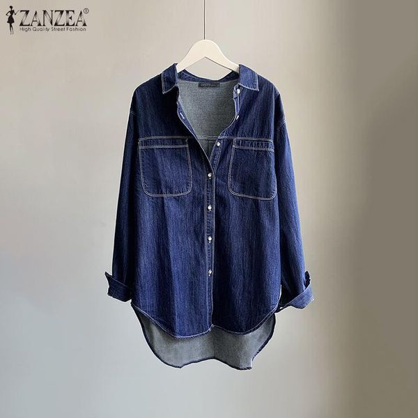 women's blouses & shirts women vintage denim blue oversized fashion ol blouse 2022 spring autumn long sleeve tunic casual solid, White
women's blouses & shirts women vintage denim blue oversized fashion ol blouse 2022 spring autumn long sleeve tunic casual solid, White