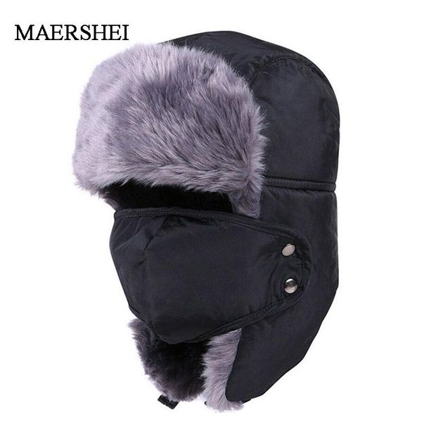berets winter earflap bomber hats caps balaclava men women russian trapper hat trooper snow ski cap, Blue;gray 
berets winter earflap bomber hats caps balaclava men women russian trapper hat trooper snow ski cap, Blue;gray