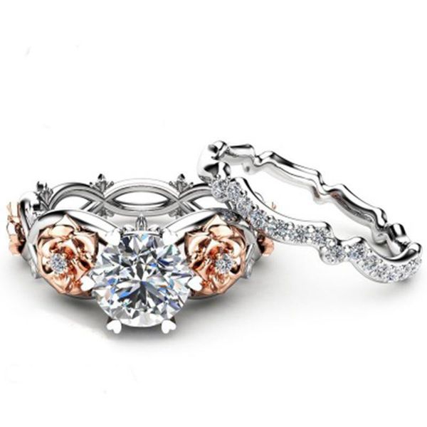 wedding rings 2pcs set crystal rhinestone love for women infinity rose flower ring full size anillos mujer silver color, Slivery;golden
wedding rings 2pcs set crystal rhinestone love for women infinity rose flower ring full size anillos mujer silver color, Slivery;golden