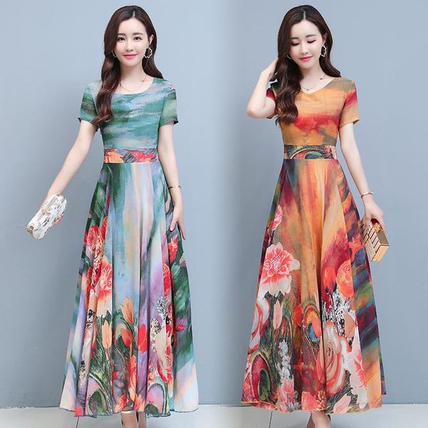 casual dresses 2021 korean women bodycon party maxi vestido summer vintage plus size boho long sundress elegant chiffon beach midi dress, Black;gray
casual dresses 2021 korean women bodycon party maxi vestido summer vintage plus size boho long sundress elegant chiffon beach midi dress, Black;gray