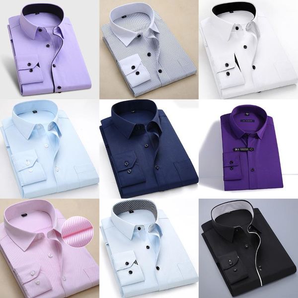 men's dress shirts mens long sleeve men business formal shirt twill striped male social casual slim fit clothing clearance sale, White;black
men's dress shirts mens long sleeve men business formal shirt twill striped male social casual slim fit clothing clearance sale, White;black