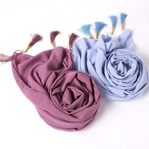 scarves 1pcs women's solid color bubble chiffon four corners hanging tassel scarf gauze bag headscarf cover s78, Blue;gray
scarves 1pcs women's solid color bubble chiffon four corners hanging tassel scarf gauze bag headscarf cover s78, Blue;gray