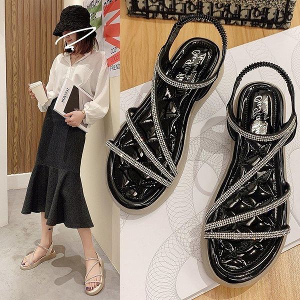 summer women sandals heels slip on shoes for wedges crystal sequins chaussure femme casual flat platform 3cm zapatos, Black
summer women sandals heels slip on shoes for wedges crystal sequins chaussure femme casual flat platform 3cm zapatos, Black