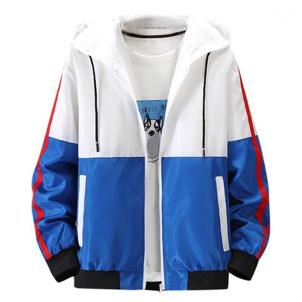 men autumn casual fashion color collision patchwork hoodie thin outwear coat men's jackets, Black;brown
men autumn casual fashion color collision patchwork hoodie thin outwear coat men's jackets, Black;brown
