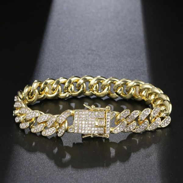 link, chain rhinestone women men hiphop cuban link bracelets simple design gold silver color luxury jewelry gifts shiny punk style bracelet, Black
link, chain rhinestone women men hiphop cuban link bracelets simple design gold silver color luxury jewelry gifts shiny punk style bracelet, Black
