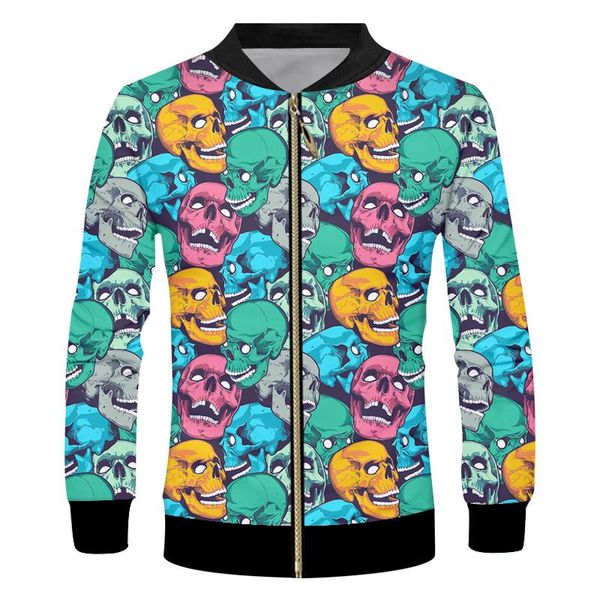 men's jackets eu size colorful funny skulls zip up jacket novelty cool casual horror gothic/punk style trendy zipper, Black;brown
men's jackets eu size colorful funny skulls zip up jacket novelty cool casual horror gothic/punk style trendy zipper, Black;brown