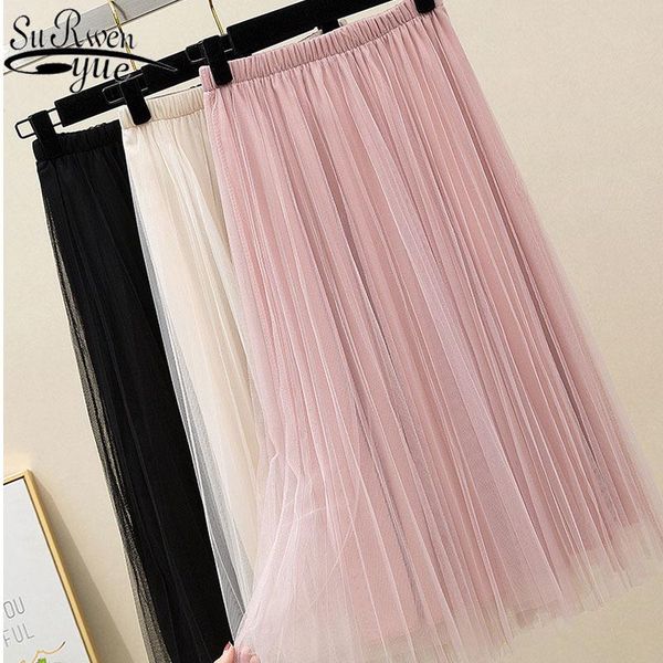 skirts elastic thin apricot gray pink black long solid tulle skirt 2021 summer elegant sweet fairy pleated women 9585 
skirts elastic thin apricot gray pink black long solid tulle skirt 2021 summer elegant sweet fairy pleated women 9585