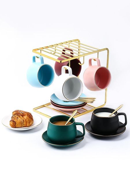 cups & saucers european creative porcelain coffee cup set with handle color ceramic tea holder gold couple gift taza personalizada tazas 50
cups & saucers european creative porcelain coffee cup set with handle color ceramic tea holder gold couple gift taza personalizada tazas 50