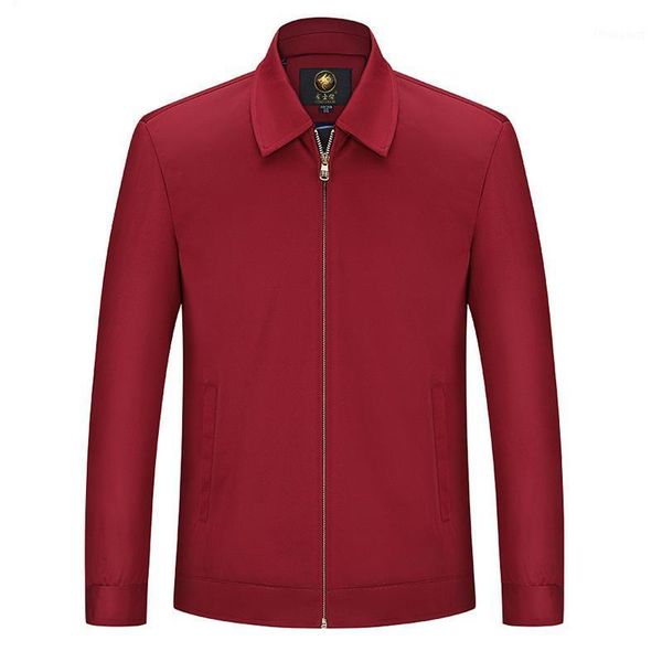 men's jackets lapel red jacket men 2021 spring autumn casual solid color zipper dad's coat straight jaqueta masculina, Black;brown
men's jackets lapel red jacket men 2021 spring autumn casual solid color zipper dad's coat straight jaqueta masculina, Black;brown