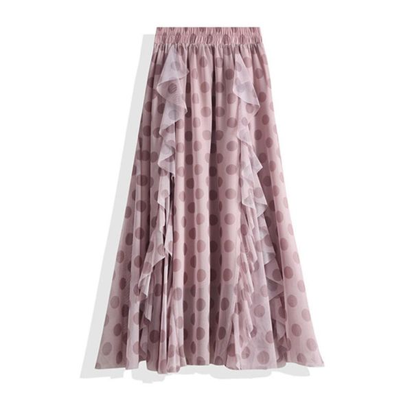 skirts summer irregular polka dotted long mesh skirt elegant ruffles patchwork a-line pleated gauze, Black
skirts summer irregular polka dotted long mesh skirt elegant ruffles patchwork a-line pleated gauze, Black