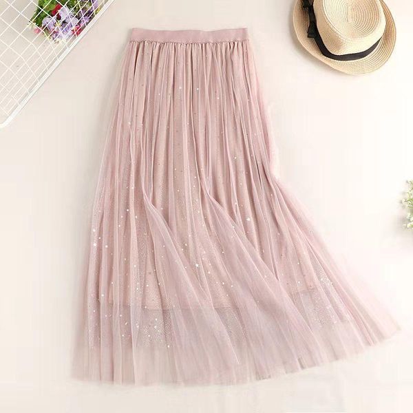 skirts 2021 latest skirt spring and summer star piece mesh women's pleated a-line fairy female student korean version, Black
skirts 2021 latest skirt spring and summer star piece mesh women's pleated a-line fairy female student korean version, Black