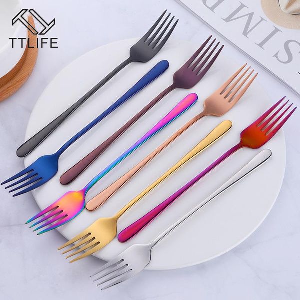 forks stainless steel dinner fork korea colourful dessert long handle blue black gold for el party kichen accessories
forks stainless steel dinner fork korea colourful dessert long handle blue black gold for el party kichen accessories