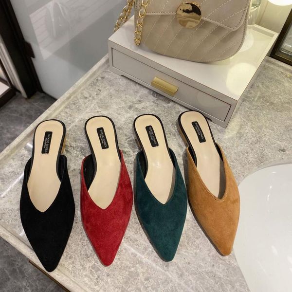 slippers mules pointy toe flats brief shallow solid flock woman shoes summer sweet ladies slides all match comfy casual footwear, Black
slippers mules pointy toe flats brief shallow solid flock woman shoes summer sweet ladies slides all match comfy casual footwear, Black