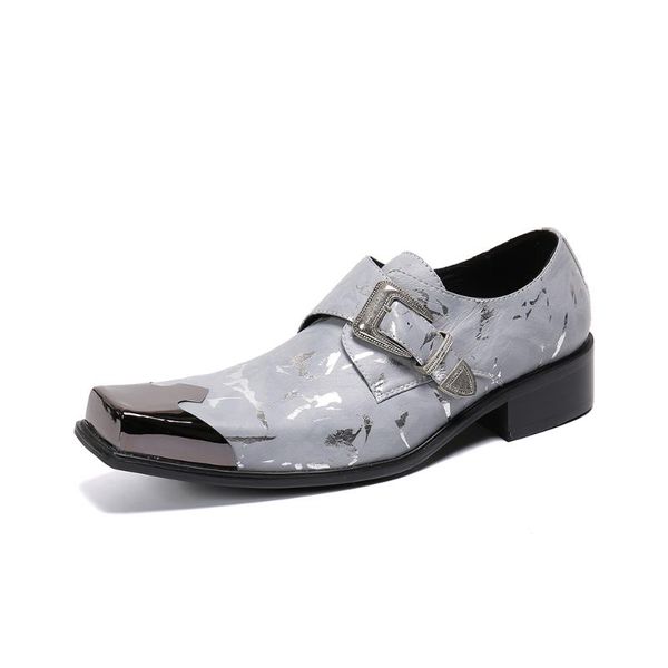 dress shoes luxurious italian genuine leather men sliver wedding oxford iron square toe buckle office business suit men's shoe, Black
dress shoes luxurious italian genuine leather men sliver wedding oxford iron square toe buckle office business suit men's shoe, Black