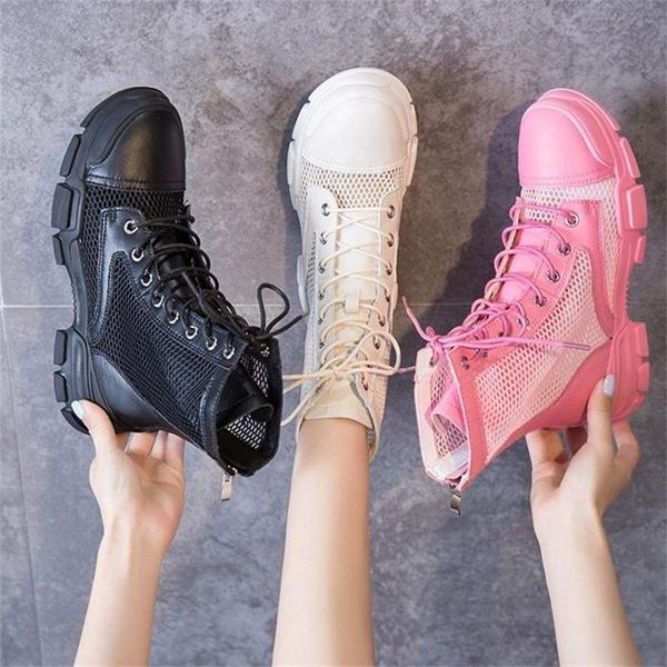 boots breathable mesh women fashion frenulum thick bottom shoes female spring and summer trend leather ankle boot pink, Black
boots breathable mesh women fashion frenulum thick bottom shoes female spring and summer trend leather ankle boot pink, Black