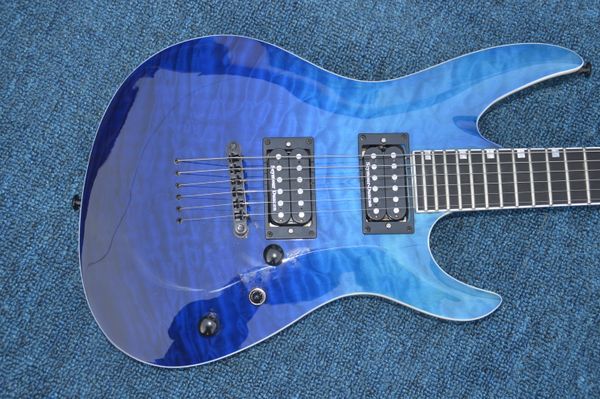 blue e s p electric guitar neck through body a flame maple back body alder fingerboard ebony
blue e s p electric guitar neck through body a flame maple back body alder fingerboard ebony