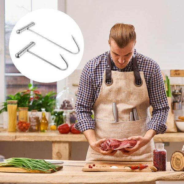 pcs stainless steel t hook butcher practical boning hooks & rails 
pcs stainless steel t hook butcher practical boning hooks & rails