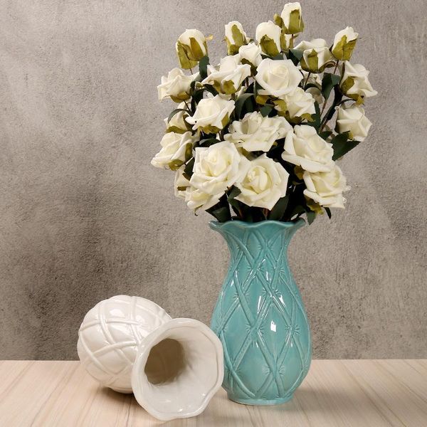 vases creative nordic home living room furnishings simple modern white ceramic dried flower vase
vases creative nordic home living room furnishings simple modern white ceramic dried flower vase