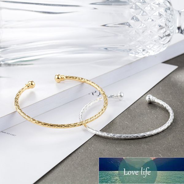 925 sterling silver wave pattern couple bangle bracelet fashion simple gold color open cuff bangle for lover's s-b281, Golden;silver
925 sterling silver wave pattern couple bangle bracelet fashion simple gold color open cuff bangle for lover's s-b281, Golden;silver