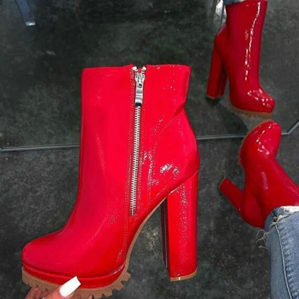 boots 2021 autumn fashion women bright color patent leather style square heel motorcycle outdoor leisure all-match, Black
boots 2021 autumn fashion women bright color patent leather style square heel motorcycle outdoor leisure all-match, Black