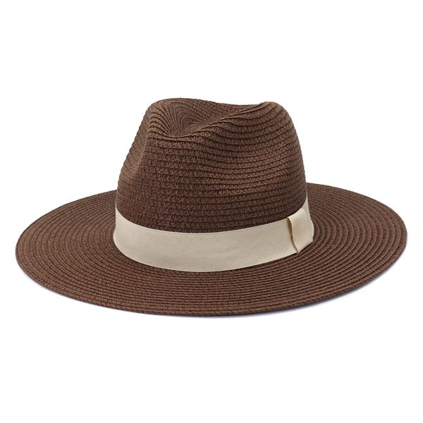 summer spring women panama straw hat casual jazz fedora caps vacation wide brim visor beach sun hats for men sombrero, Blue;gray
summer spring women panama straw hat casual jazz fedora caps vacation wide brim visor beach sun hats for men sombrero, Blue;gray