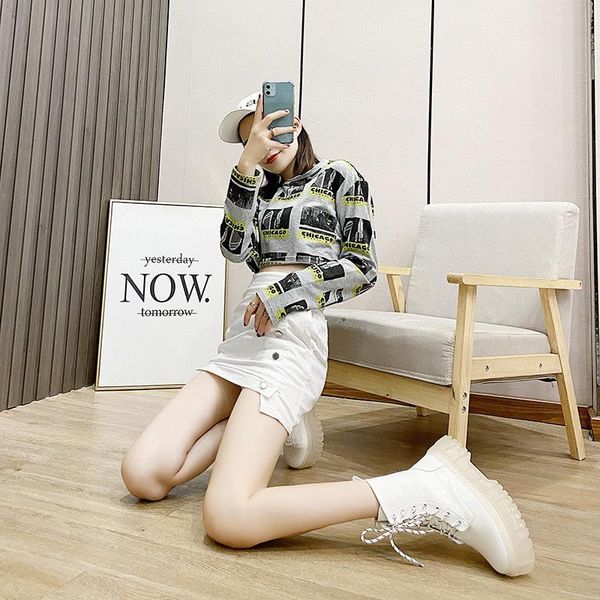 boots thick bottomed white transparent bottom round head women's short side zipper handsome motorcycle, Black
boots thick bottomed white transparent bottom round head women's short side zipper handsome motorcycle, Black