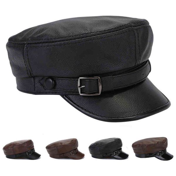 korean leather hat autumn and winter men's women's cowhide duck tongue flat military student british motorcycle, Blue;gray
korean leather hat autumn and winter men's women's cowhide duck tongue flat military student british motorcycle, Blue;gray