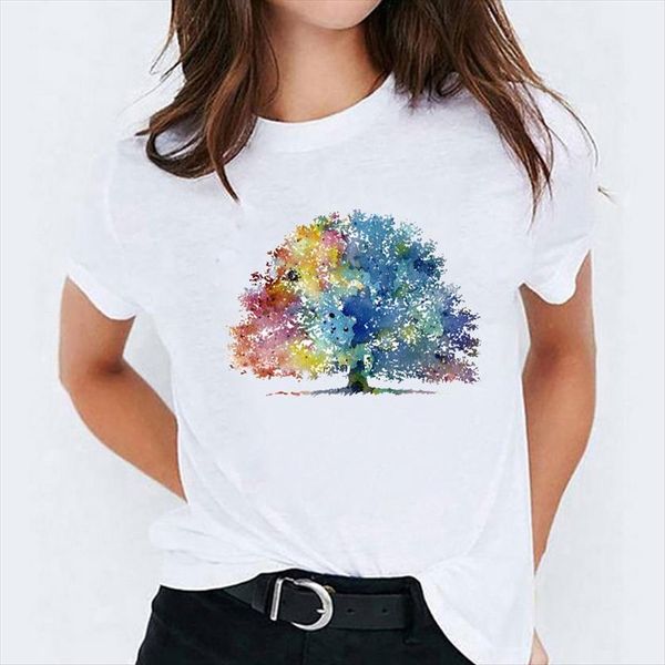 fashion summer 90s style womens t shirt short sleeve print graphic female tee, White
fashion summer 90s style womens t shirt short sleeve print graphic female tee, White