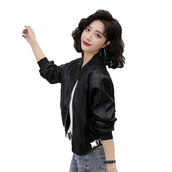 women's jackets motorcycle leather women spring autumn coats 2021 products fashion outerwear casual small stand-up collar pu short, Black;brown
women's jackets motorcycle leather women spring autumn coats 2021 products fashion outerwear casual small stand-up collar pu short, Black;brown