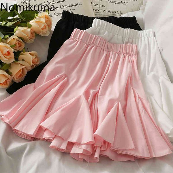 nomikuma sweet folds ruffle a-line mini skirts new korean high waist woman skirt causal fashion faldas mujer moda 6h082 210427, Black
nomikuma sweet folds ruffle a-line mini skirts new korean high waist woman skirt causal fashion faldas mujer moda 6h082 210427, Black