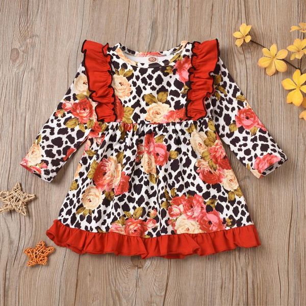 girl's dresses toddler kids dress girls ruched ruffles floral leopard print children outfits lovely long sleeve princess, Red;yellow
girl's dresses toddler kids dress girls ruched ruffles floral leopard print children outfits lovely long sleeve princess, Red;yellow