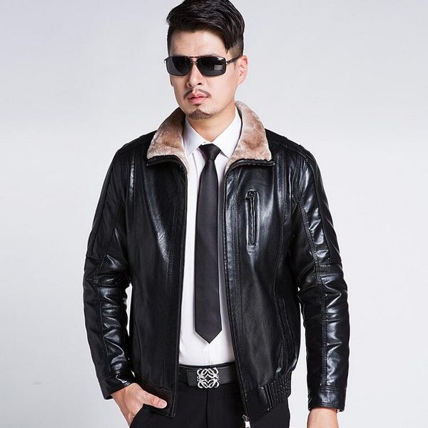 men's fur & faux 2021 men business casual coats thick warm sheep skin leather clothes middle-aged zipper short jackets m-xxxl, Black
men's fur & faux 2021 men business casual coats thick warm sheep skin leather clothes middle-aged zipper short jackets m-xxxl, Black